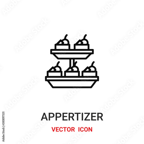 Appertizer vector icon. Modern, simple flat vector illustration for website or mobile app.Snack food symbol, logo illustration. Pixel perfect vector graphics	