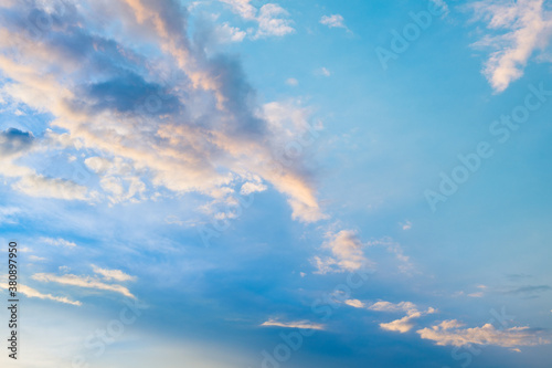 Clouds of the beautiful sunset 