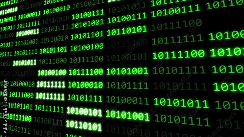Digital binary data, streaming code background Digital binary data, streaming code background