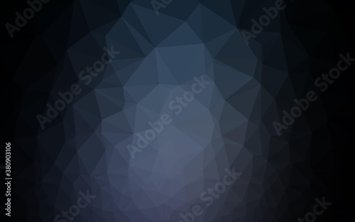 Dark Black vector polygon abstract background. Colorful illustration in Origami style with gradient. Brand new design for your business.