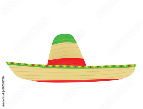 Mexican traditional hat sombrero. vector illustration