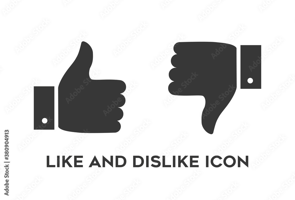 Thumb up and down, like and dislike social media icon. Thumb up and down, like and dislike social media icon.