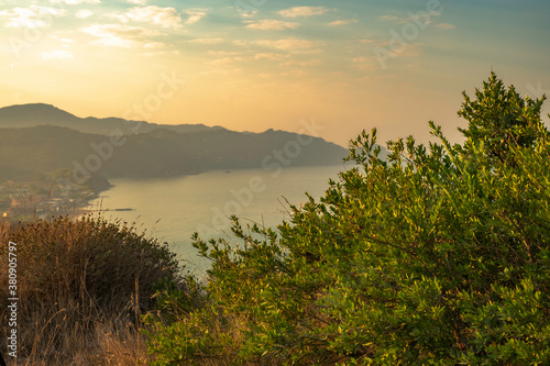 Corfu   view of bay from cliffs above Agios Stefanos village