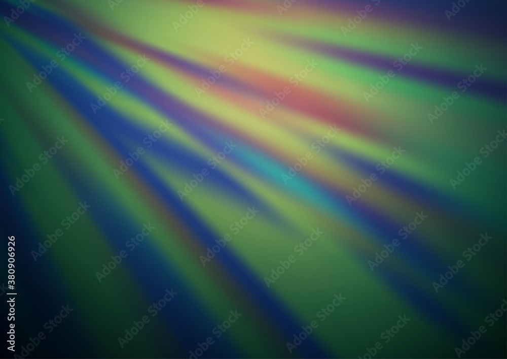 Dark Blue, Green vector blur pattern. A completely new color illustration in a bokeh style. The template can be used for your brand book.