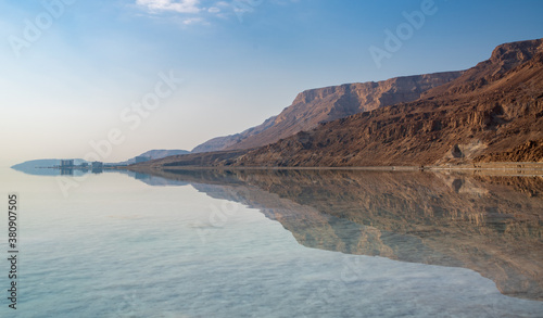 Dead Sea Ein Bokek reflection middle of the day