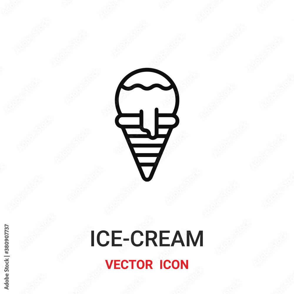 ice-cream icon vector symbol. ice-cream symbol icon vector for your design. Modern outline icon for your website and mobile app design. ice-cream icon vector symbol. ice-cream symbol icon vector for your design. Modern outline icon for your website and mobile app design.