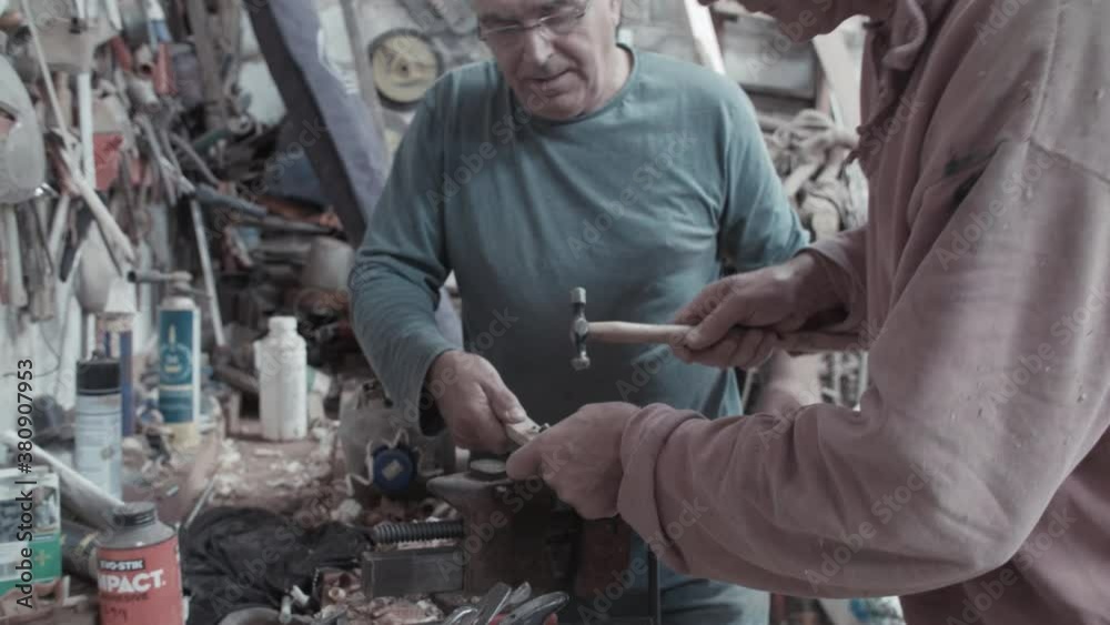 Copper riveting hammering & setting rivets Copper riveting hammering & setting rivets