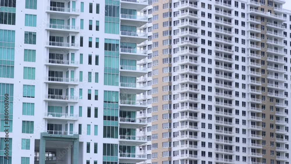 Buildings close up in Brickell Miami 2 Buildings close up in Brickell Miami 2