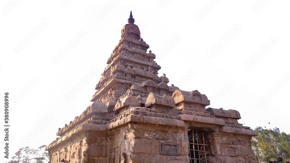 overexposure shore temple at Mahabalipuram