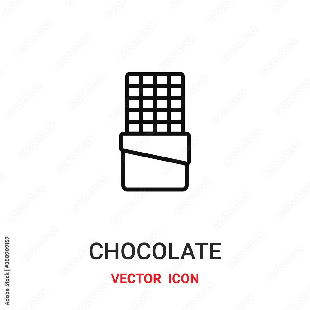 chocolate icon vector symbol. chocolate bar symbol icon vector for your design. Modern outline icon for your website and mobile app design. chocolate icon vector symbol. chocolate bar symbol icon vector for your design. Modern outline icon for your website and mobile app design.