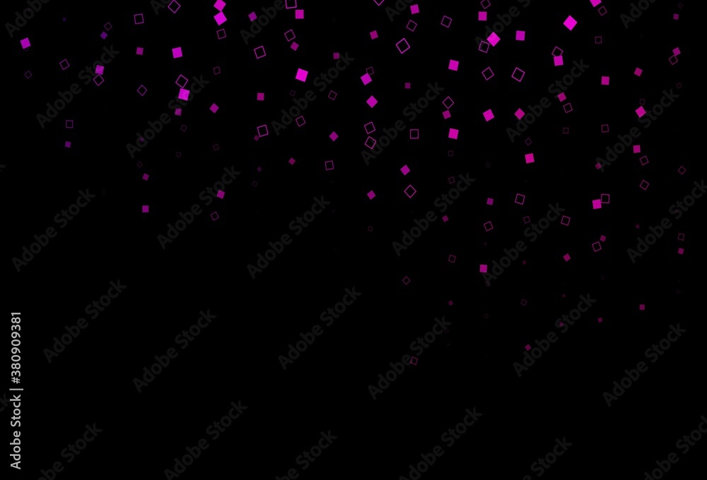 Dark Pink vector background with rectangles.