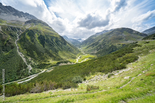 Beautiful valley and alpine landscape