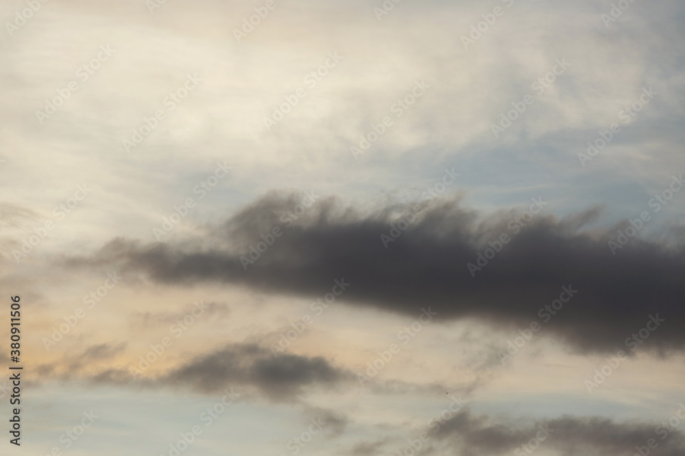 Beautiful sunset sky above clouds with dramatic light Beautiful sunset sky above clouds with dramatic light