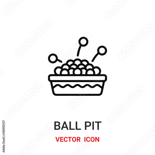 Ball pit vector icon . Modern, simple flat vector illustration for website or mobile app.Ball pit symbol, logo illustration. Pixel perfect vector graphics	