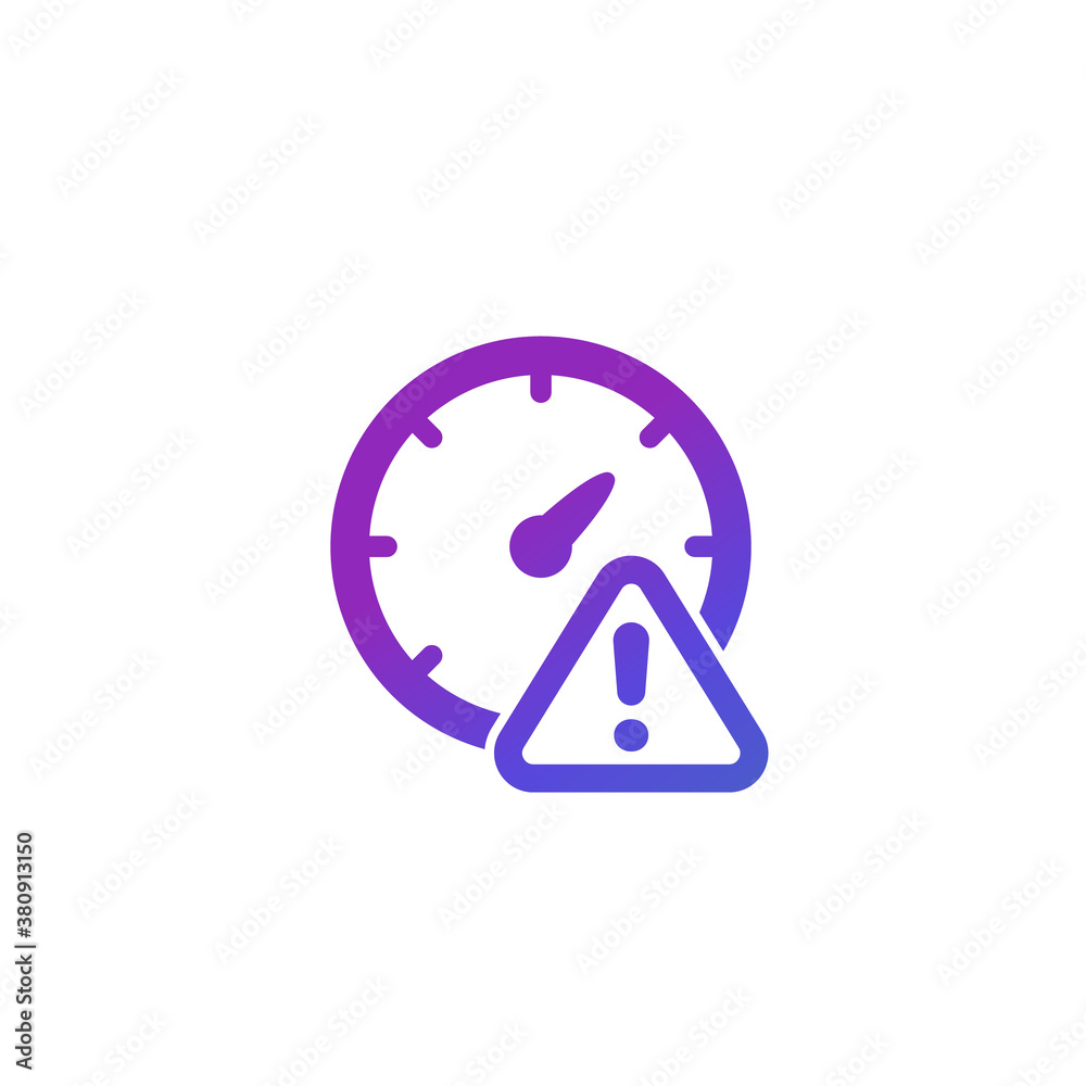 meter and warning alert icon meter and warning alert icon