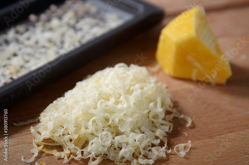 grated cheese, ingredient for cooking and baking
