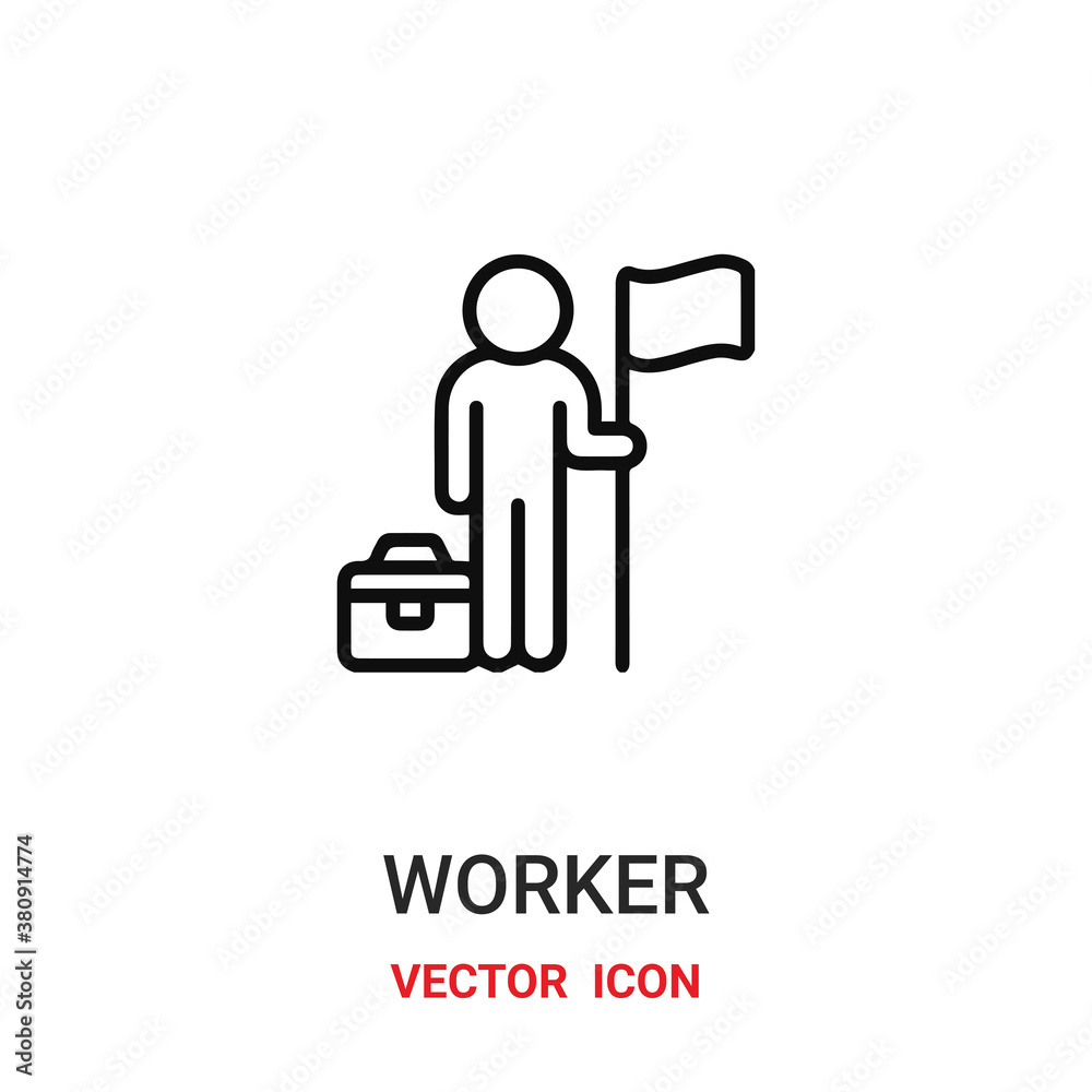 worker icon vector symbol. employee symbol icon vector for your design. Modern outline icon for your website and mobile app design. worker icon vector symbol. employee symbol icon vector for your design. Modern outline icon for your website and mobile app design.