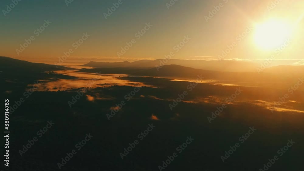 Sunrise over hills Sunrise over hills