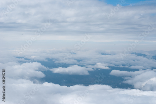 Sky and clouds from above