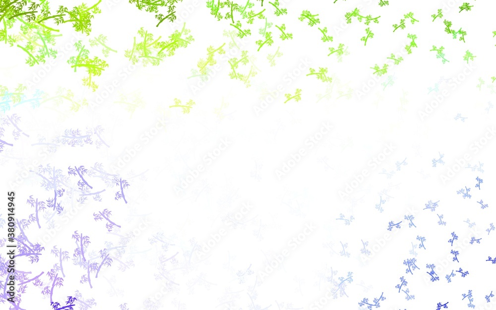 Light Pink, Green vector doodle template with branches. Light Pink, Green vector doodle template with branches.