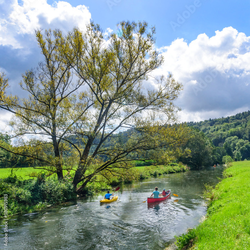 Paddeltour im Pegnitztal nahe Hersbruck photo