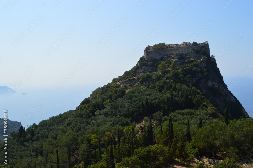 Naklejka premium The stunning turquoise waters in the Ionian Sea around Corfu, Greece