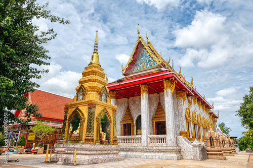 Ayutthaya / Thailand / August 8, 2020 : Wat Sakae, An old temple Originally located at Wat Klang Thong (Wat Korokos in the present), built as a temple in the late Ayutthaya period.