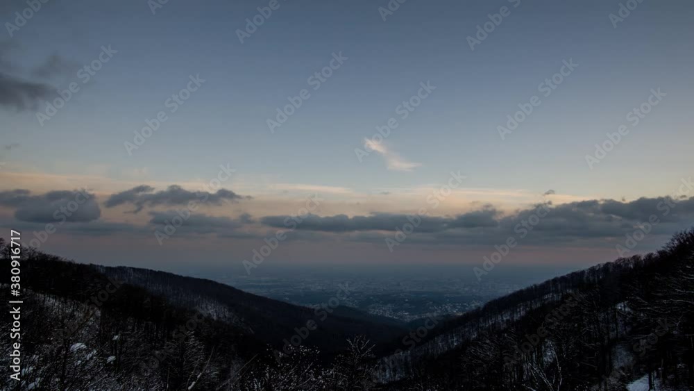 Timelapse of clouds above the city shoot from the mountain Timelapse of clouds above the city shoot from the mountain