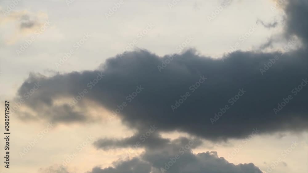Dramatic twilight dark gray cloud & scary moody ominous cloudscape slowly moved on evening purple pink & orange sunset sky in tropical summer horizon before thunder storm or hurrican, B-roll TimeLapse Dramatic twilight dark gray cloud & scary moody ominous cloudscape slowly moved on evening purple pink & orange sunset sky in tropical summer horizon before thunder storm or hurrican, B-roll TimeLapse