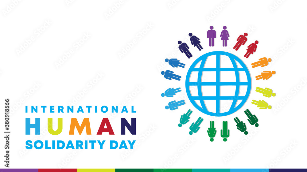 International Human Solidarity Day. Vector illustration International Human Solidarity Day. Vector illustration