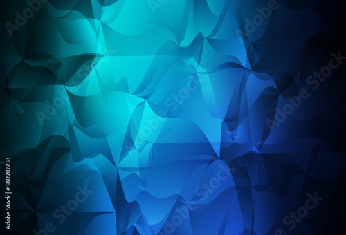Light Blue, Green vector gradient triangles template. Glitter abstract illustration with an elegant triangles. Triangular pattern for your design.