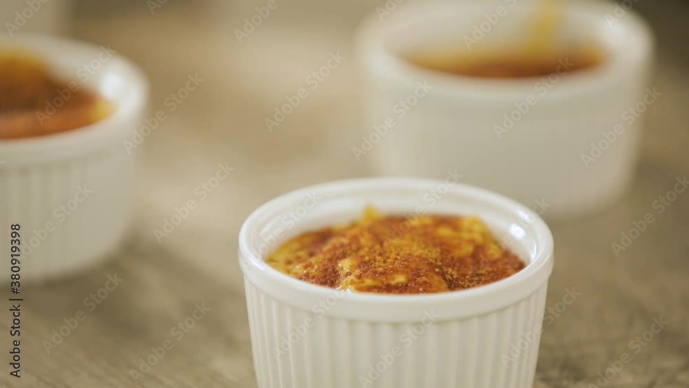 Flame Cooks Creme Brulee Slow Motion Flame Cooks Creme Brulee Slow Motion