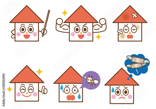家のキャラクター　イラストセット2
