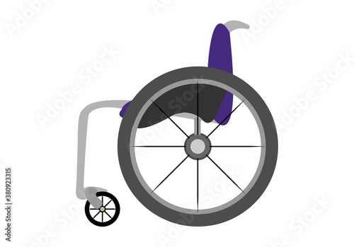 silla de ruedas sobre fondo blanco