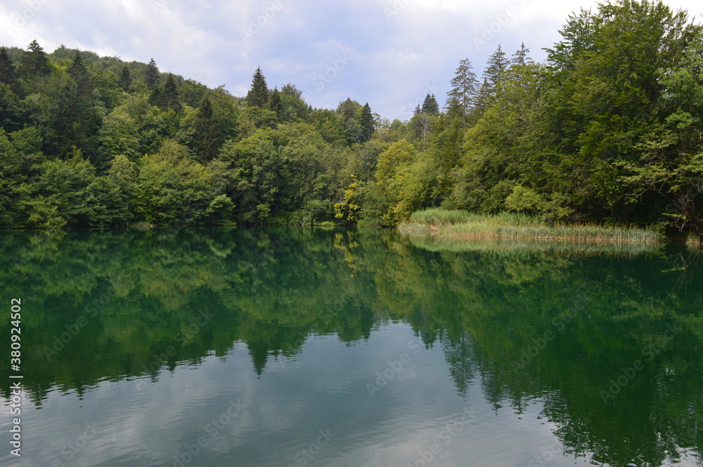 The beautiful turquoise waters of the Plitvice Lakes National Park in Croatia The beautiful turquoise waters of the Plitvice Lakes National Park in Croatia