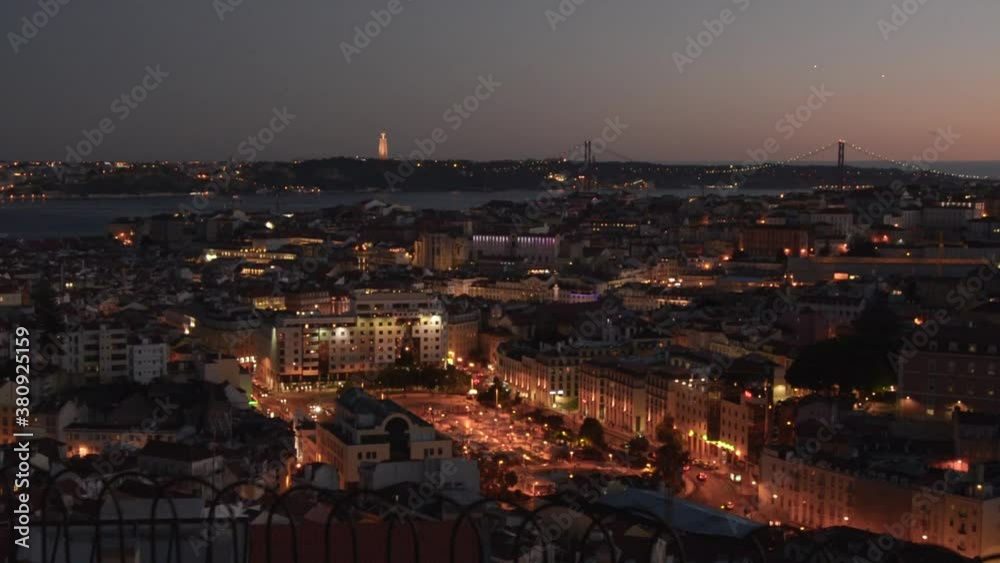 Lisbon downtown view from one of its viewpoints Lisbon downtown view from one of its viewpoints