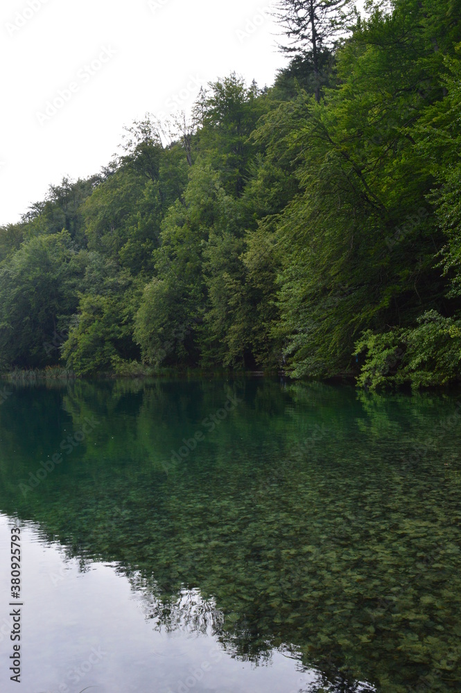 The beautiful turquoise waters of the Plitvice Lakes National Park in Croatia The beautiful turquoise waters of the Plitvice Lakes National Park in Croatia