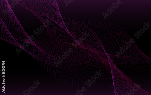 abstract background waves spectrum, dynamic line, purple background