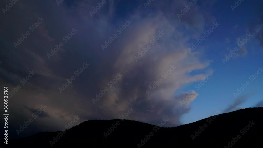 Stormy Clouds Time Lapse during Sunset and Dusk