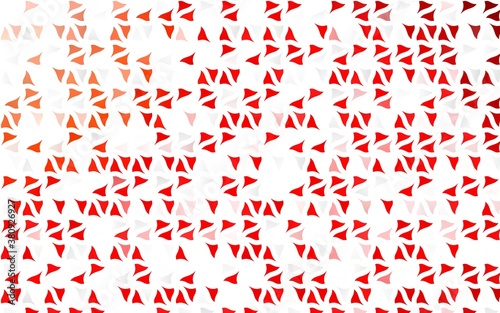 Light Red vector cover in polygonal style. Glitter abstract illustration with triangular shapes. Modern template for your landing page.