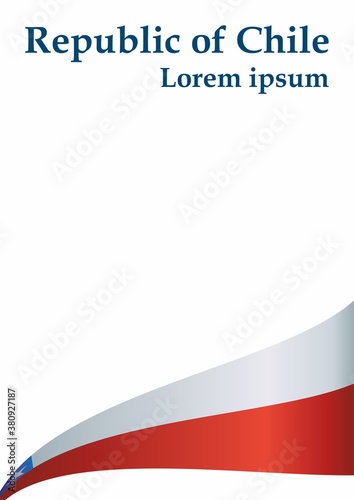 Flag of Chile, Republic of Chile. Template for award design, an official document with the flag of Chile. Bright, colorful vector illustration. Free Download Flag of Chile, Republic of Chile. Template for award design, an official document with the flag of Chile. Bright, colorful vector illustration. - GFXLoad