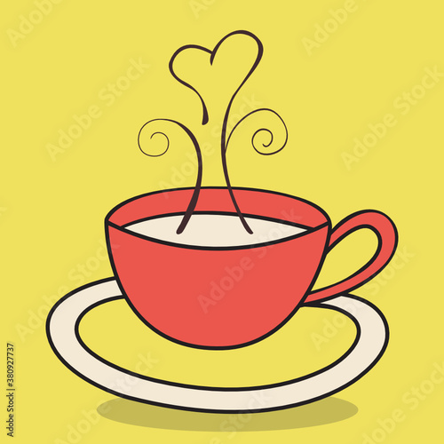 tea-time cup orange