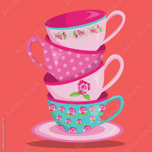 Obraz na płótnie tea-time cup w salonie