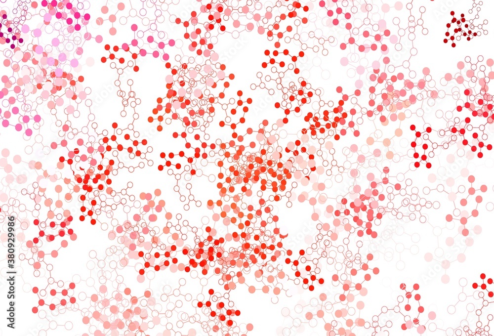 Light Red vector template with artificial intelligence structure.