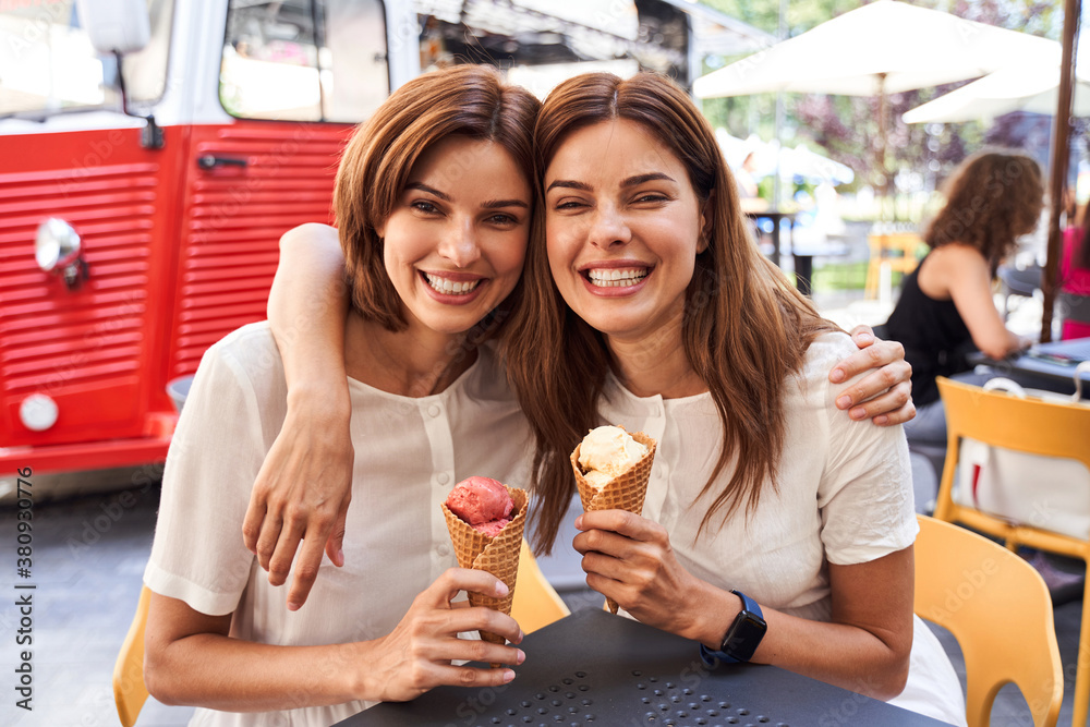 Girls embracing each other