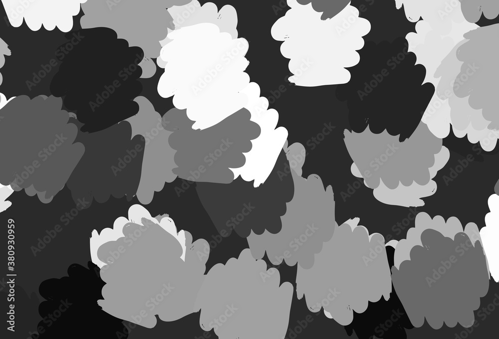 Light Gray vector backdrop with memphis shapes.