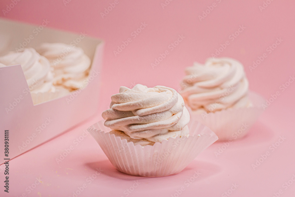 marshmallow confectionery pink background marshmallow confectionery pink background