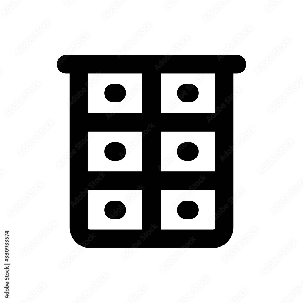 Cabinet Line Icon - Vector Illustration Cabinet Line Icon - Vector Illustration