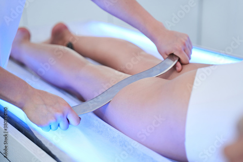 Anti cellulite massage with special equipment photo