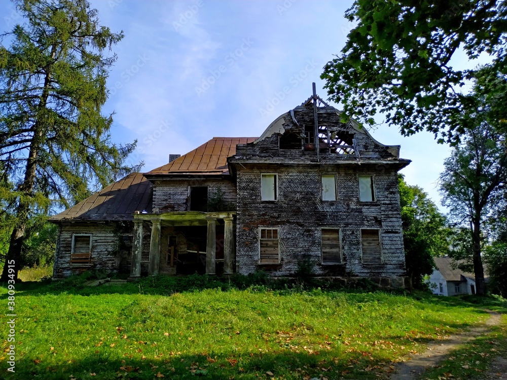 Old abandoned Jewish homestead Leiba Strugach in Ashmyany, Grodno region, Belarus, 2020. 